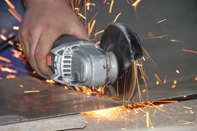 Cutting of metal by a special machine