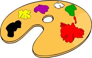 artistâs palette is drawn