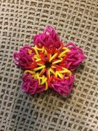 colorful flower on a craft