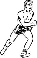 graphic image of a running athlete