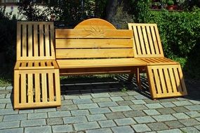 bench bank wooden