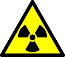radioactive hazardous energy yellow sign