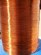 copper wire on a spool