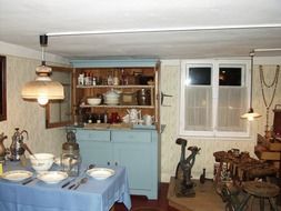 interior of kitchen of the 19th century