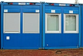 Blue residential containers