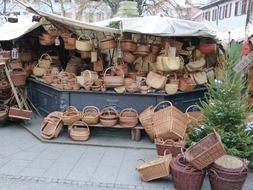 selling baskets on the market