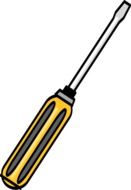 yellow screwdriver as a graphic image