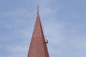 dangerous work on the bell tower