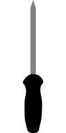 graphic image of a screwdriver with a black handle