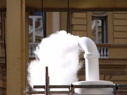white smoke outside