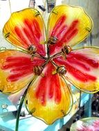 Colorful glass flower