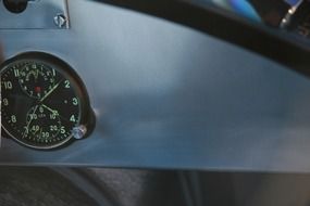 dashboard with a clock in the car