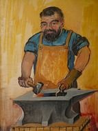 blacksmith craft profession drawing