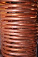 copper coil close up