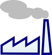 industry smoke silhouette drawing