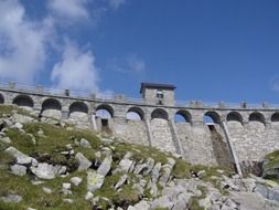 stone barrier built by human