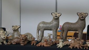 clay figures of jaguars in Mexico