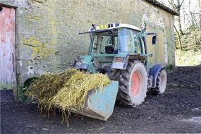 tractor with a large backet