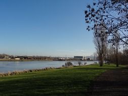 Industrial bridge over river tees