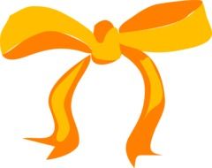 bow yellow present drawing