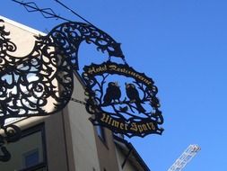 forged sign with the image of the Ulm sparrow