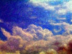 clouds in the sky as art painting