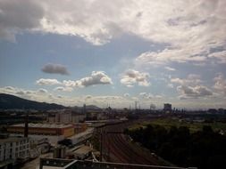 panorama of the railway tracks