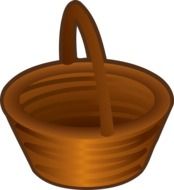 brown basket, drawing