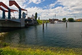 the industrial plant on the old Rhine