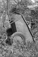 wheelbarrow on grass