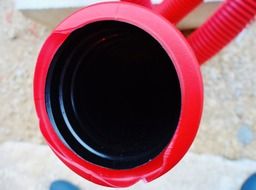 red hose closeup