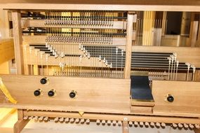 Wooden organ in the church