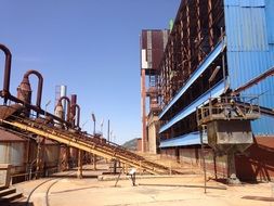 industroal buildings of ore mine