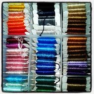 set of colorful threads for embroidery