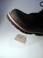 the risk of puncture black shoe