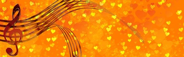orange clef music drawing
