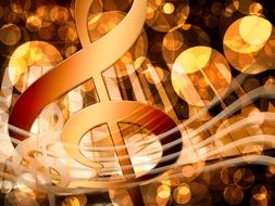 Musical treble clef clipart