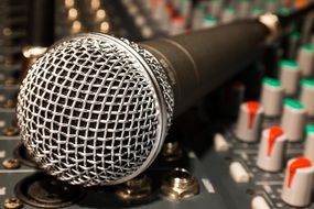 microphone on a mixer