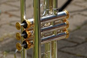 musical instrument trumpet closeup