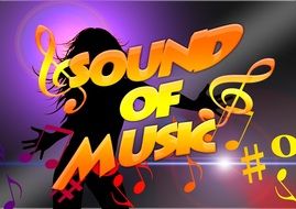 clipart of colorful sound of dance