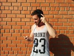 young man with headsets