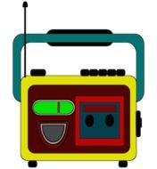 clipart radio and tape together