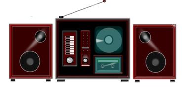 Vintage CD and tape recorder