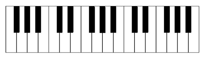 drawing piano on white background