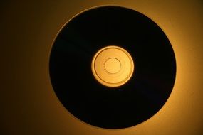 music cd on a dark background