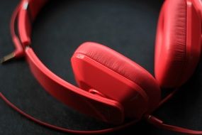 Red sound headphones