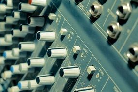 music mixer close up