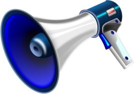 clipart of handheld electric megaphone