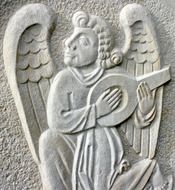 Angel relief on the stone