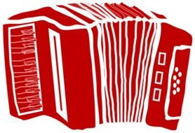 graphic image of red accordion